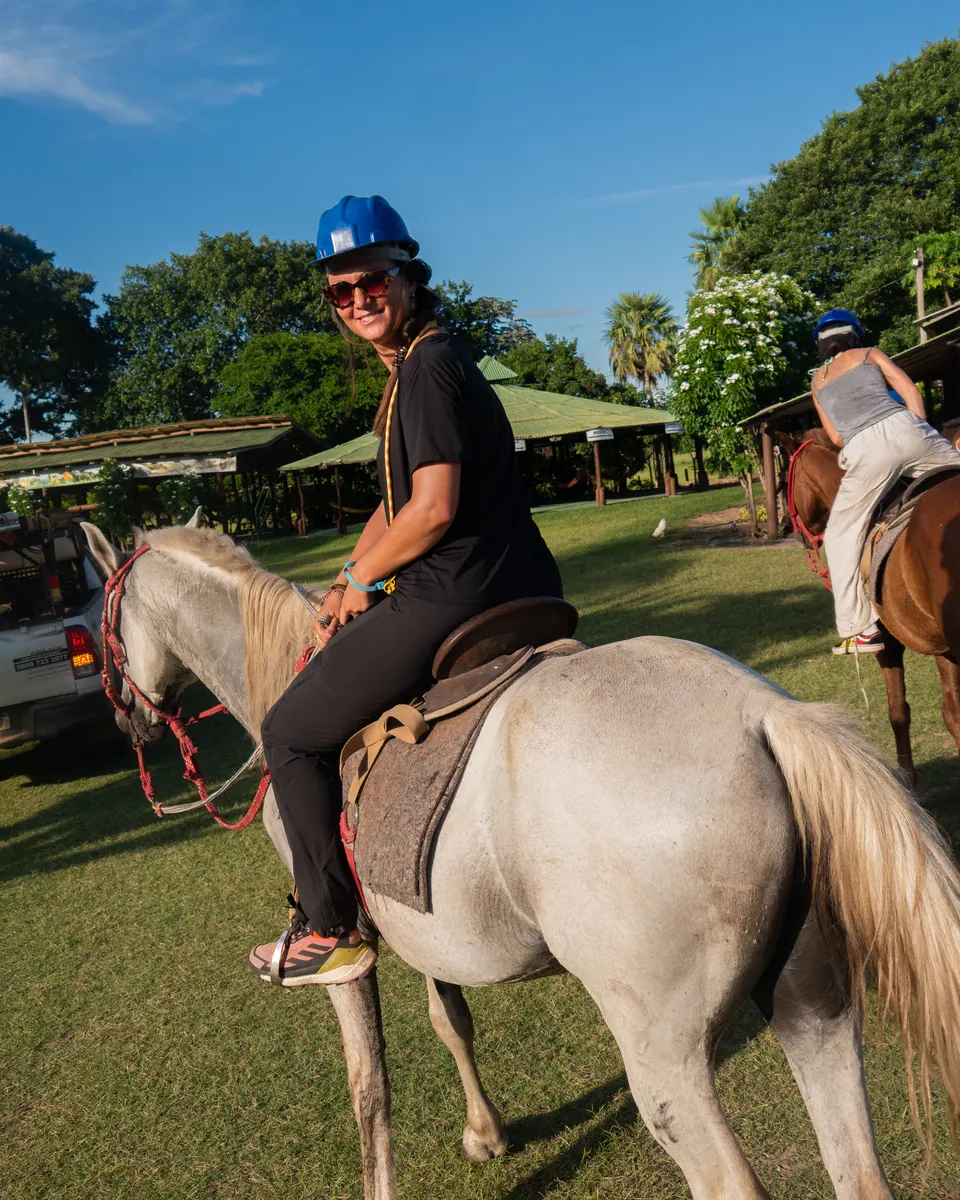 A guest on horseback