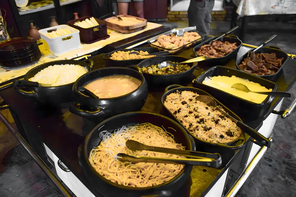 Buffet of regional food
